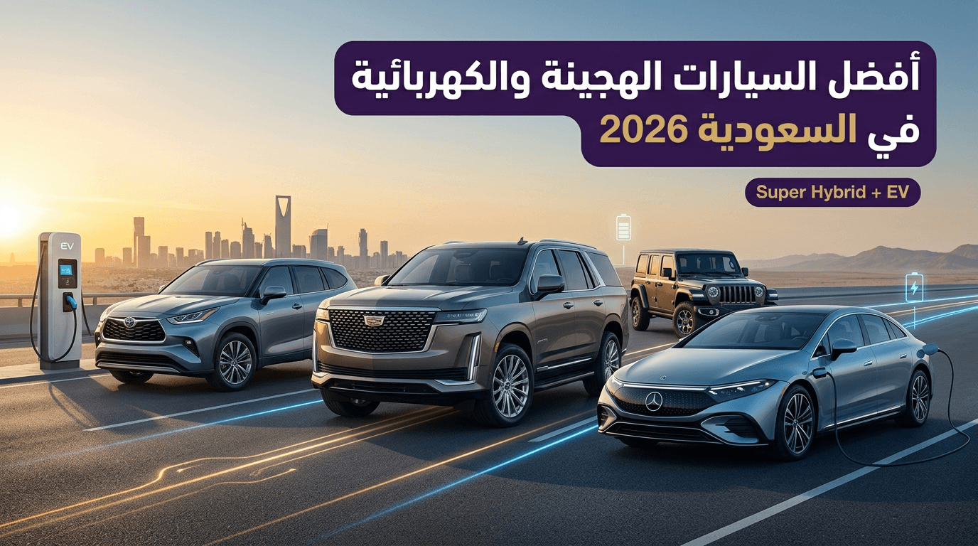أفضل السيارات الهجينة والكهربائية في السعودية 2026