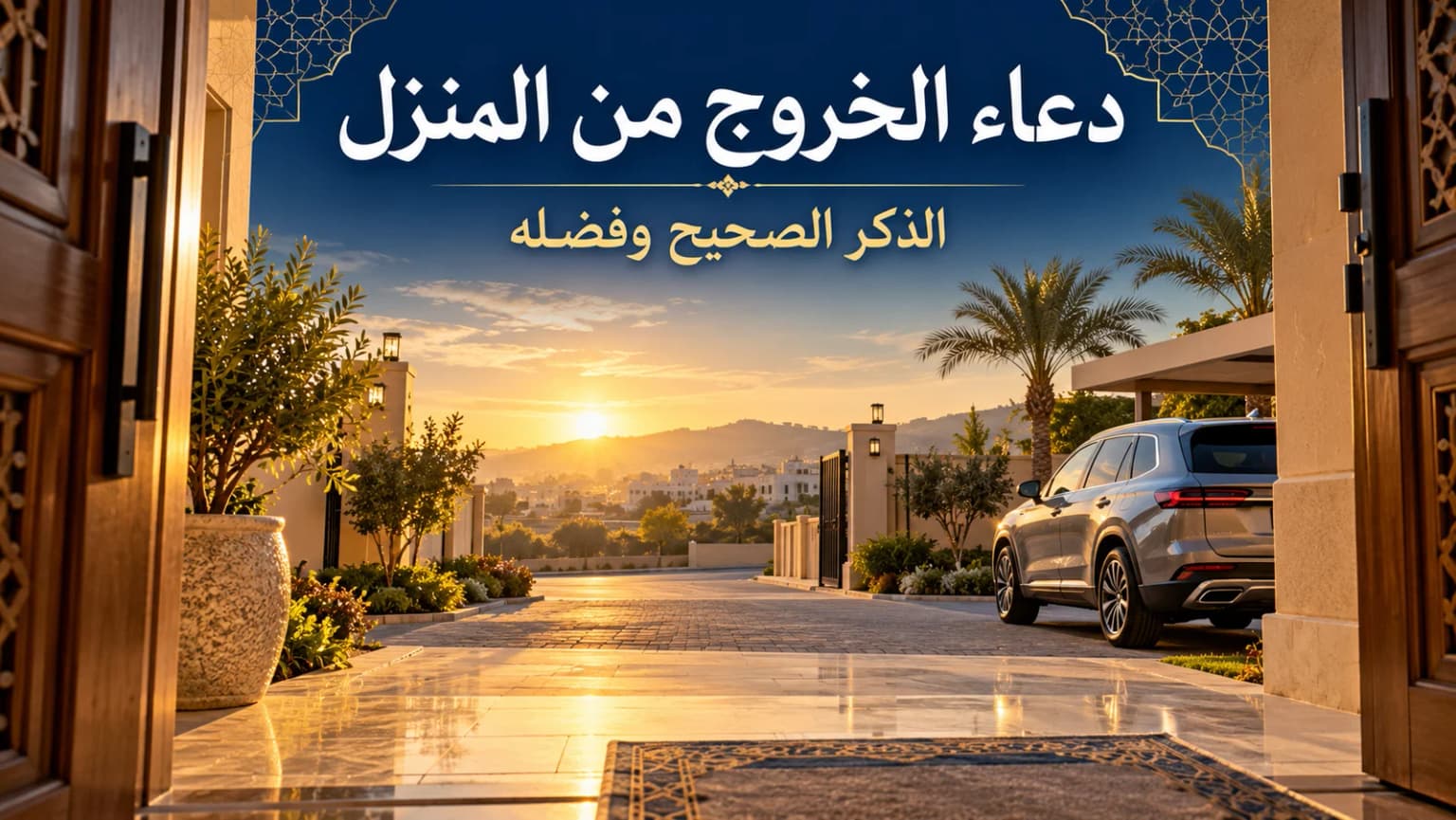 دعاء الخروج من المنزل مكتوب — الذكر الصحيح وفضله
